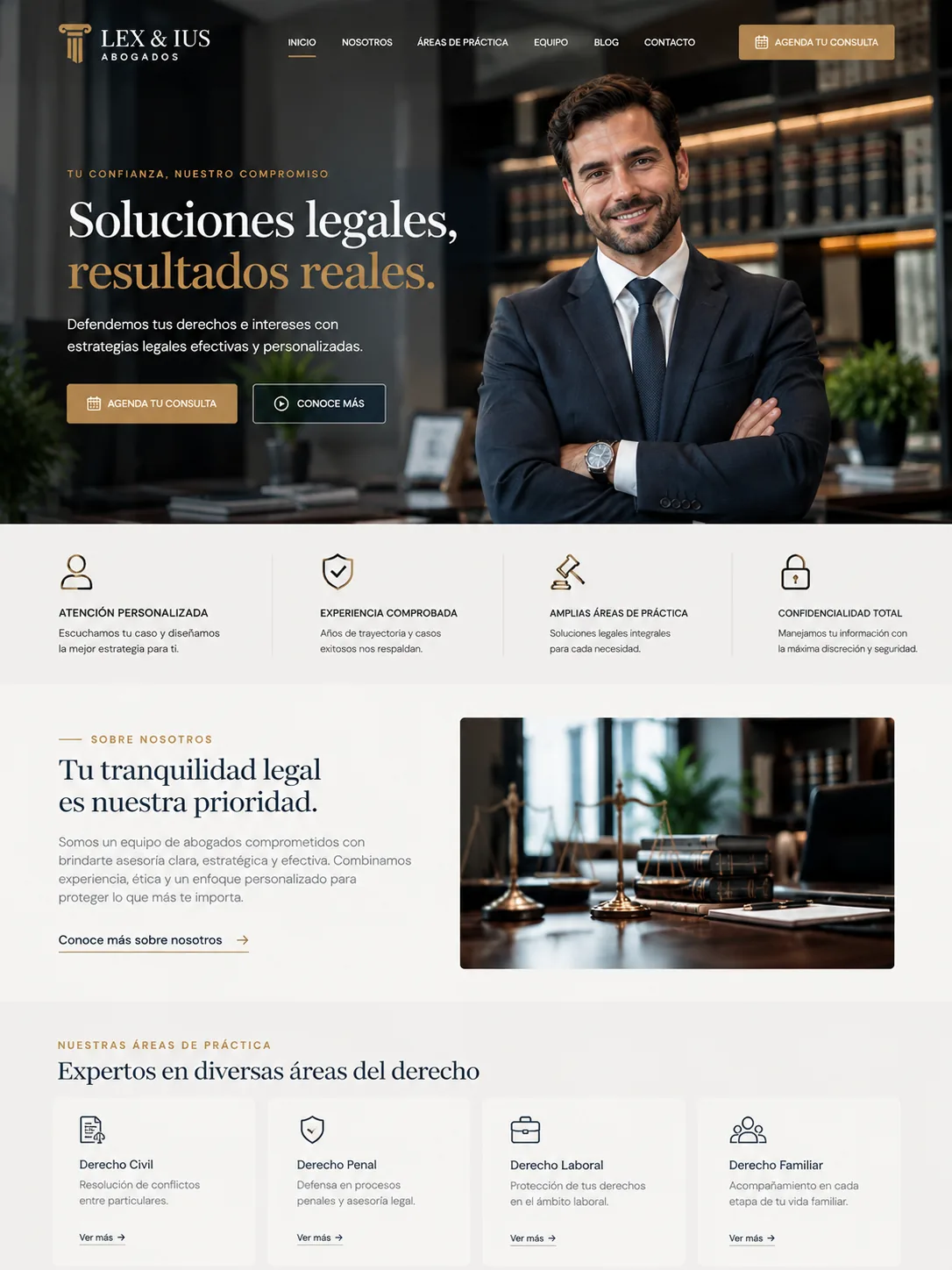 Proyecto desarrollado para servicios legales