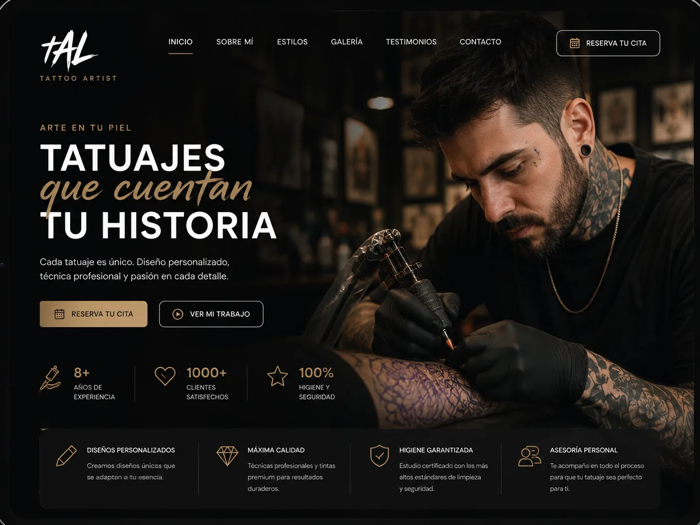 Proyecto desarrollado para tatuadores